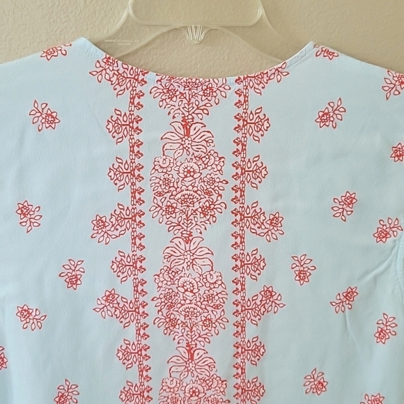 CAbi Blue Red Serene Boho Tunic Blouse - Size Small - Picture 5 of 7